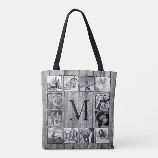 Creëer Uw aangepaste fotocollage Rustic Farmhouse Tote Bag (Achterkant)