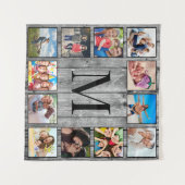 Creëer Uw aangepaste fotocollage Rustic Farmhouse Wandkleed (Voorkant (horizontaal))