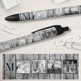 Creëer Uw aangepaste fotocollage Rustic Farmhouse Zwarte Inkt Pen