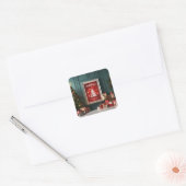 "Creëer uw aangepaste Kerst stickers" Vierkante Sticker (Envelop)
