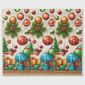 "Creëer uw aangepaste kerstinpakpapier" Cadeaupapier (Vlak)