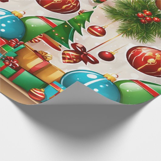 "Creëer uw aangepaste kerstinpakpapier" Cadeaupapier (Hoek)