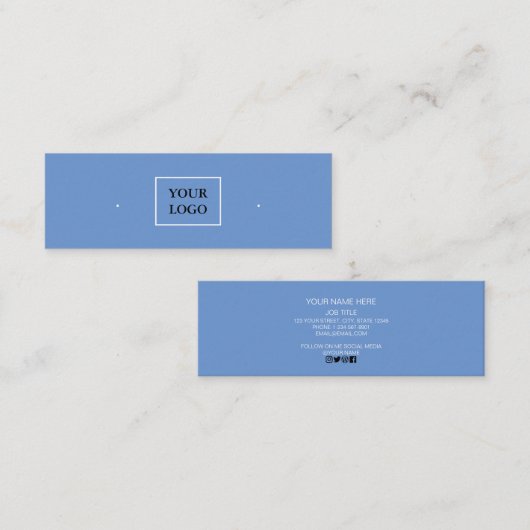 Creëer uw aangepaste Logo oorbel Mini Visitekaartje (Voorkant / Achterkant)