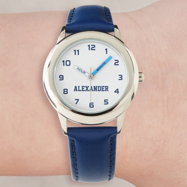 Creëer Uw aangepaste naam Aangepaste boys Blauw Horloge (Creator heeft geüpload)