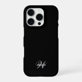 Creëer Uw aangepaste naam Monogram Kalligrafie iPhone Hoesje (Achterkant)
