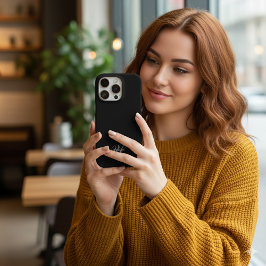 Creëer Uw aangepaste naam Monogram Kalligrafie iPhone 16 Pro Hoesje