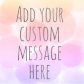 Creëer Uw aangepaste offerte op leuke achtergrond Sticker (Voorkant)