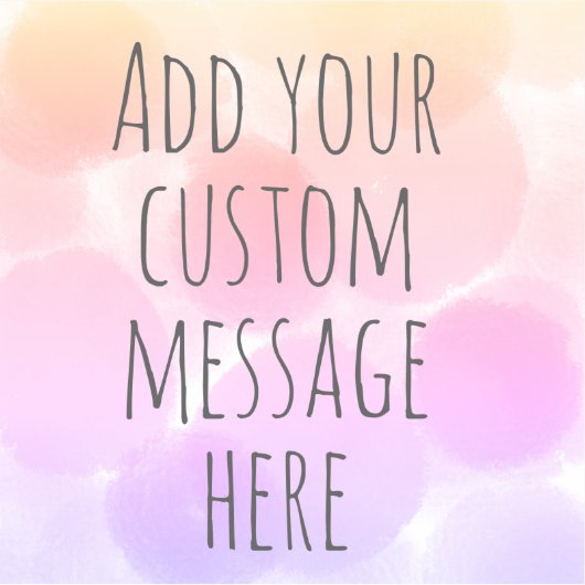 Creëer Uw aangepaste offerte op leuke achtergrond Sticker (Voorkant)