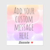 Creëer Uw aangepaste offerte op leuke achtergrond Sticker (Vel)