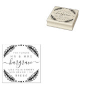 Creëer Uw aangepaste toekomst Mr & Mrs Retouradres Rubberstempel (Gestempeld)