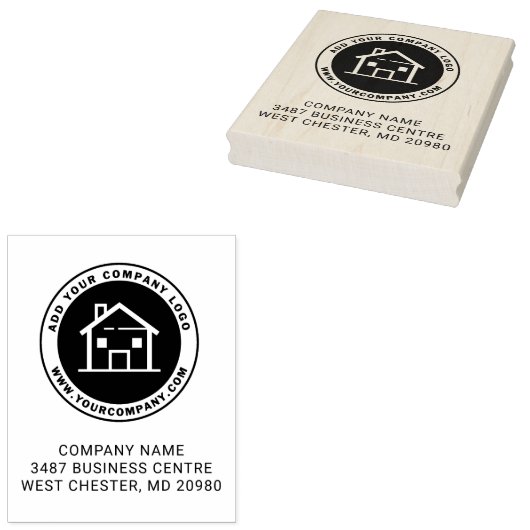 Creëer Uw BedrijfsLogo en Onderneming Rubberstempel (Gestempeld)