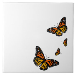 Creëer Uw Bkgnd Color Monarch Butterflies Tile Tegeltje