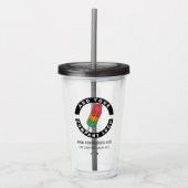 Creëer Uw Business Logo Website Adres Slogan Acryl Drinkbeker (Voorkant)