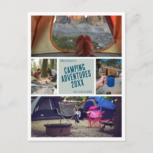 Creëer uw Camping Camp vakantiefoto Briefkaart (Voorkant)