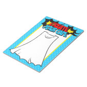 Creëer Uw Cape Superhero Party Activiteitenblad Notitieblok (Schuin)