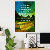 Creëer uw citaat met Landschapsachtergrond Poster (Thuiskantoor)