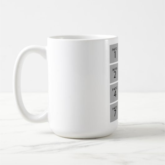 Creëer uw collage Aangepaste sjabloon 9 FOTO Koffiemok (Links)