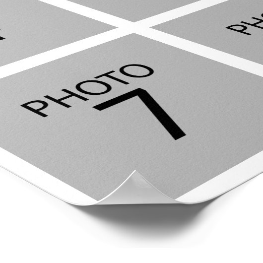 Creëer uw collage Aangepaste sjabloon 9 FOTO Poster (Hoek)