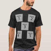 Creëer uw collage Gepersonaliseerde sjabloon 5 FOT T-shirt (Voorkant)
