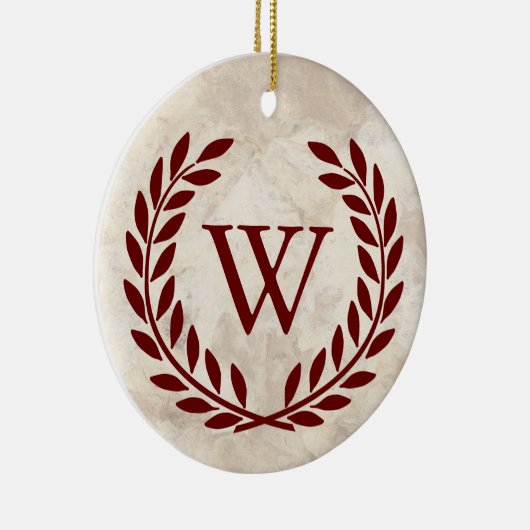 Creëer Uw decoratieve monogram Keramisch Ornament (Rechts)