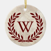Creëer Uw decoratieve monogram Keramisch Ornament (Voorkant)