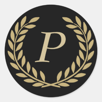 Creëer Uw decoratieve monogram Ronde Sticker