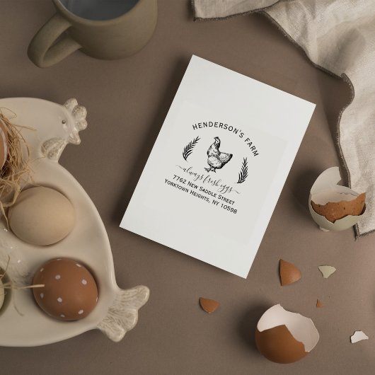 Creëer Uw  Egg Karton Boerderij Retouradres Zelfinktende Stempel