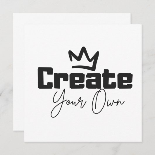 Creëer Uw eigen (Voorkant / Achterkant)