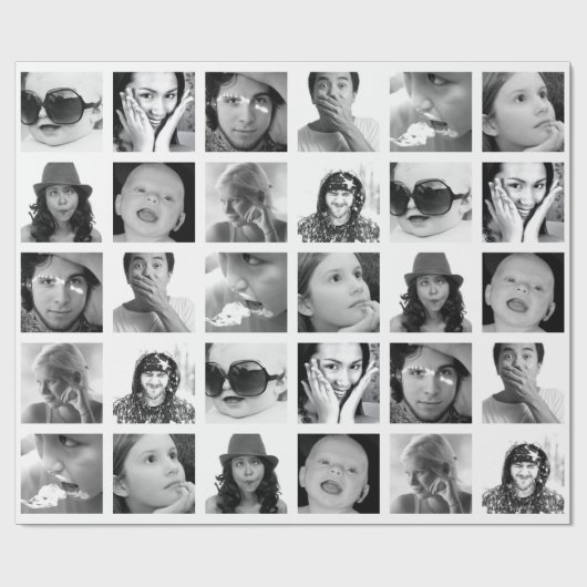 Creëer-Uw-Eigen 10-Foto-Collage Gift Wrap Cadeaupapier (Vlak)