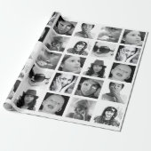 Creëer-Uw-Eigen 10-Foto-Collage Gift Wrap Cadeaupapier (Uitgerold)