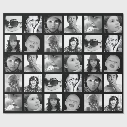 Creëer-Uw-Eigen 10-Foto-Collage Gift Wrap Cadeaupapier (Vlak)