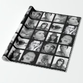Creëer-Uw-Eigen 10-Foto-Collage Gift Wrap Cadeaupapier (Uitgerold)