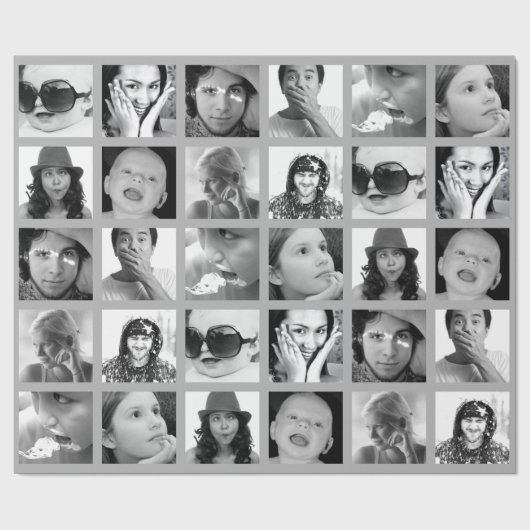 Creëer-Uw-Eigen 10-Foto-Collage Gift Wrap Cadeaupapier (Vlak)