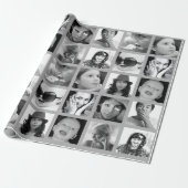 Creëer-Uw-Eigen 10-Foto-Collage Gift Wrap Cadeaupapier (Uitgerold)
