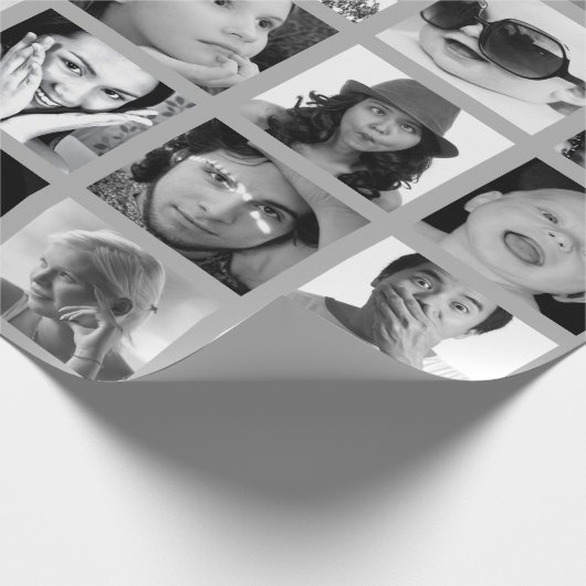 Creëer-Uw-Eigen 10-Foto-Collage Gift Wrap Cadeaupapier (Hoek)