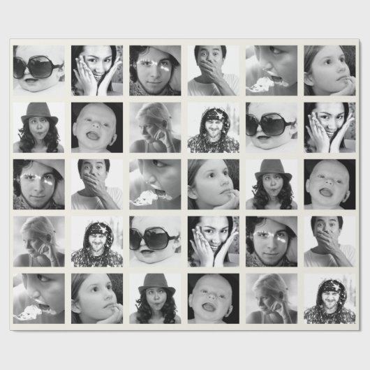 Creëer-Uw-Eigen 10-Foto-Collage Gift Wrap Cadeaupapier (Vlak)