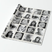 Creëer-Uw-Eigen 10-Foto-Collage Gift Wrap Cadeaupapier (Uitgerold)