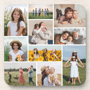Creëer Uw eigen 10 fotocollage Bier Onderzetter