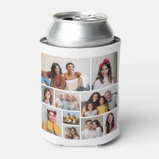 Creëer Uw eigen 10 fotocollage Blikjeskoeler (Blikje Voorkant)