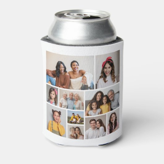 Creëer Uw eigen 10 fotocollage Blikjeskoeler (Blikje Achterkant)