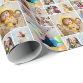 Creëer Uw eigen 10 fotocollage Cadeaupapier (Rol Hoek)