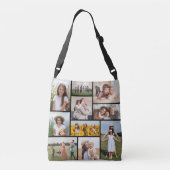 Creëer Uw eigen 10 fotocollage Crossbody Tas (Achterkant)