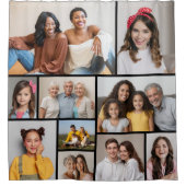 Creëer Uw eigen 10 fotocollage Douchegordijn (Voorkant)