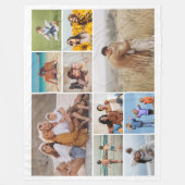 Creëer Uw eigen 10 fotocollage Fleece Deken (Voorkant)