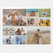 Creëer Uw eigen 10 fotocollage Fleece Deken (Voorkant (Horizontaal))