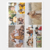 Creëer Uw eigen 10 fotocollage Fleece Deken (Voorkant)