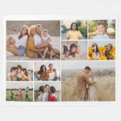 Creëer Uw eigen 10 fotocollage Fleece Deken (Voorkant (Horizontaal))