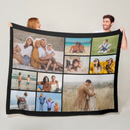 Creëer Uw eigen 10 fotocollage Fleece Deken