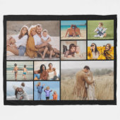 Creëer Uw eigen 10 fotocollage Fleece Deken (Voorkant (Horizontaal))
