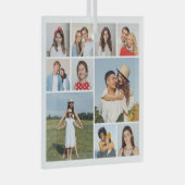 Creëer Uw eigen 10 fotocollage Glas Ornament (Voorkant Rechts)